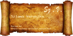 Szlama Veronika névjegykártya